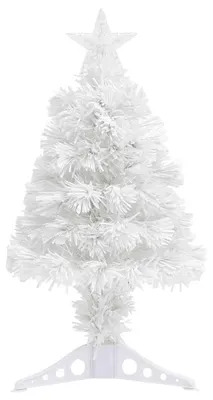 Produktbild von vidaXL Künstlicher Weihnachtsbaum mit Beleuchtung Weiß 64 cm Glasfaser
