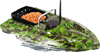 Obrázok produktu pre Rybársky čln s nástrahami, 500 m diaľkové ovládanie, nosnosť 1,5 kg, kamufláž