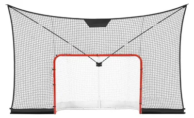 Immagine prodotto di Porta hockey con rete da 366 x 213 cm - Set completo per l'allenamento di hockey da strada - Ampia copertura - Leggero e trasportabile - Set completo - Rete resistente