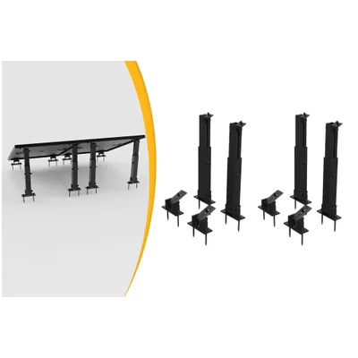 Produktbild von Powerness Aufständerung Solarmodul Fassaden und Flachdach Halterung für Balkonkraftwerk (2 Sätze) Verstellbar, Witterungsbeständig, Schwarz (0% MwSt)