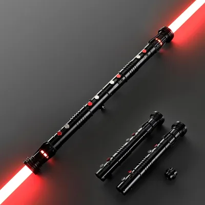 Immagine prodotto di Spada laser di Darth Maul - Spada da duello - Elettrica - Lama in plastica - Lunghezza della lama: 92 cm - Lunghezza totale: 110 cm - Impugnatura nera