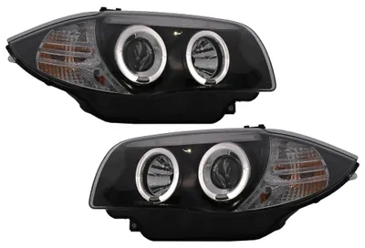 Immagine prodotto di Fari Angel Eyes per BMW Serie 1 E81, E82, E87, E88 2004-2011, neri.