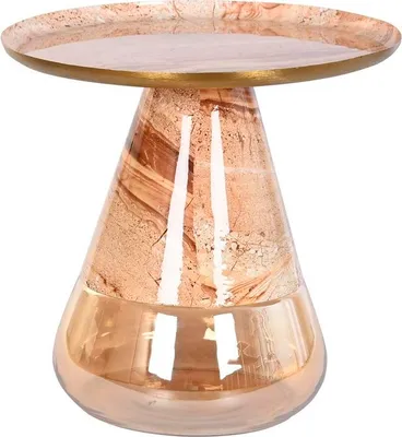 Produktbild von Beistelltisch DKD Home Decor Kristall zweifarbig Eisen 50 x 50 x 49 cm