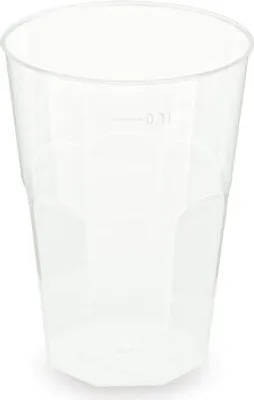 Produktbild von 15x Mehrwegbecher Pfandbecher Cocktail transparent stabil+ PP 0,3L Ø 70mm