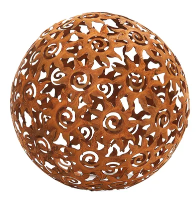 Produktbild von Kobolo Gartenkugel Dekokugel KULA Rostoptik - Priemer 28 cm - záhradná dekorácia záhradné terasy lopta dekoratívna hrdza záhradné lopty Záhradná lopta Deco Home