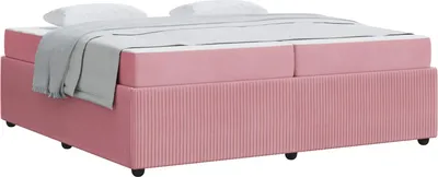 Produktbild von Bettrahmen mit Matratze Rosa 200 x 200 cm Stoff