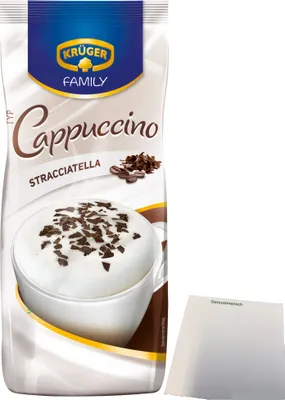 Produktbild von Krüger Family Cappuccino Stracciatella (500g Beutel) + usy Block