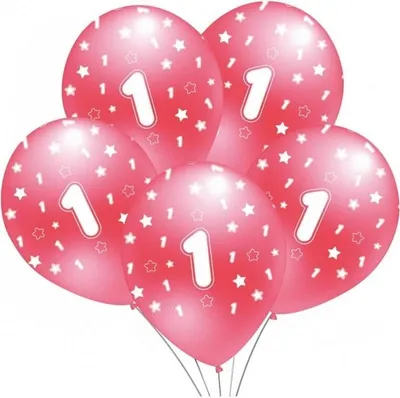 Immagine prodotto di Palloncino stampato "1" rosa B149 5pz
