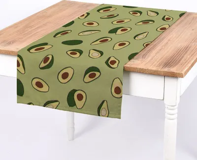 Produktbild von SCHÖNER LEBEN. Tischläufer Avocado grün braun 40x160cm