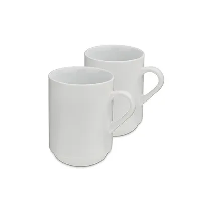 Image de KELA Mug céramique 300 ml Mattia set of 2 blanc KL-12749