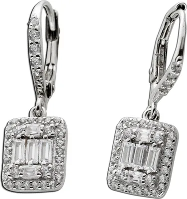 Produktbild von Ohrringe Silber 925 rhodiniert Zirkonia