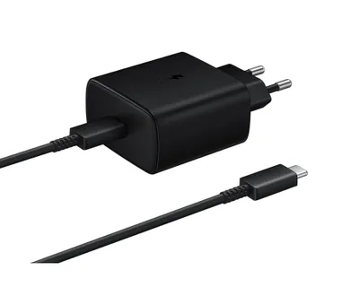 Immagine prodotto di Caricabatterie Samsung Ep-Ta845Ewe 45W con cavo Usb-C Samsung Ep-Dw767Jwe 45W 1.8M (Oob Bulk - Confezione di ricambio) - Nero