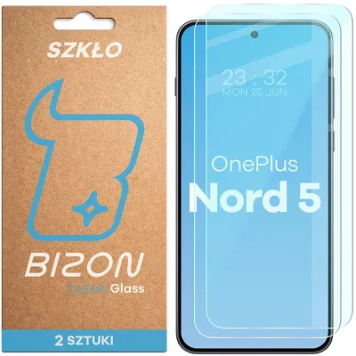 Produktbild von Gehärtetes Glas für OnePlus Nord 5, Bizon Glass Clear Duo, 2 Stück