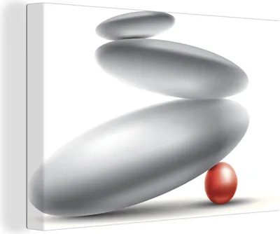 Obrázek produktu pro OneMillionCanvasses® - Obraz na plátně - 140x90 cm, Oblázky proti mramoru, Nástěnná umělecká dekorace - Fotografie na plátně - Obraz na dřevěném rámu
