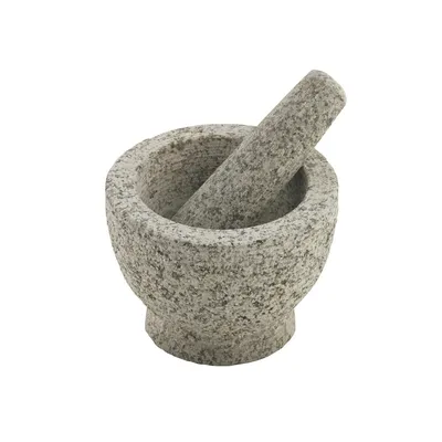 Produktbild von Axentia Granitmörser in Granitfarben mit Stößel in schwerer Ausführung 15x11cm