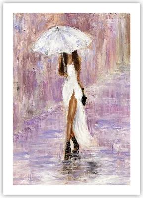 Produktbild von Poster - Poster ohne Rahmen - Frau Regenschirm - 50x70 cm - Wand Bild - Wanddeko - Wandbilder - Kunstposter - Wandposter - Bilder - Kunstdruck - Wanddekoration - Wandbild - P2XPA50x70-3822