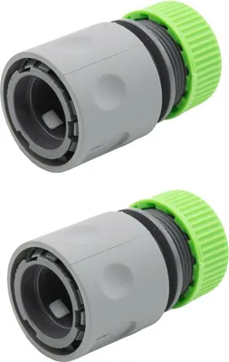 Produktbild von Schlauchverbinder Schlauchkupplung Schnellkupplung Schlauchanschluss Wasserstop 1/2 1/2 Zoll Set 2 tlg.