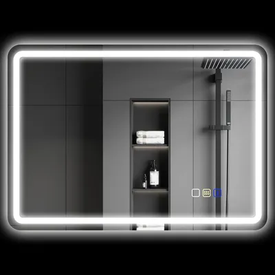 Image de Miroir de salle de bain LED HOMCOM, coussin anti-buée, 3 couleurs réglables