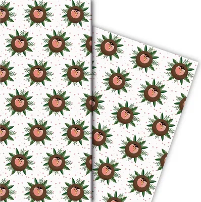 Produktbild von Lovebirds Liebes Geschenkpapier mit Herzen auf weiß - G7518, 32 x 48cm