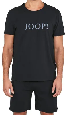 Produktbild von JOOP! Comfort Schlafanzug Set aus kurzer Hose und T-Shirt, Hose mit Gummibund und Bindeband, Elastisches Material für hohen Komfort