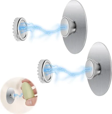 Produktbild von Seifenmagnethalter, 2 Stück Edelstahl Seifenhalter Magnet Ohne Bohren, Magnetischer Seifenhalter Geeignet für Duschen Badewannen Waschbecken und Badezimmer (Silber)