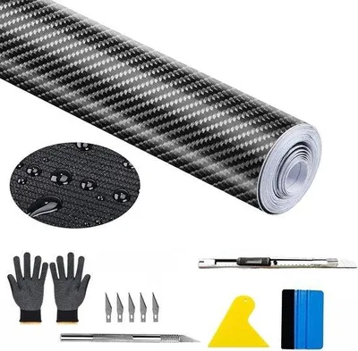 Immagine prodotto di Pellicola in carbonio 300 x 30 cm, lucida, 6D, per auto e moto