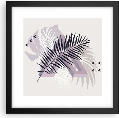 Produktbild von Gerahmtes Poster - Schwarzer Rahmen - Grafiken Blatt Buntstift - 30x30 cm - Wand Bild - Wanddeko - Wandbilder - Kunstposter - Wandposter - Bilderrahmen - Bilder - Kunstdruck - P2BAC30x30-4455