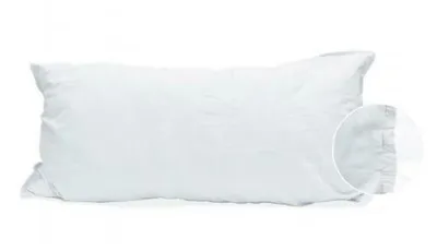 A white pillowcase on a white background.