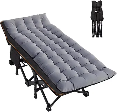 Produktbild von Klappbares Feldbett und Gartenliege mit Auflage und Tragetasche bis 200 kg