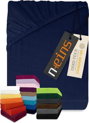 Productafbeelding van Famanu spreihoes voor matras, 100% katoen - Marineblauw, 140-160 x 200 cm