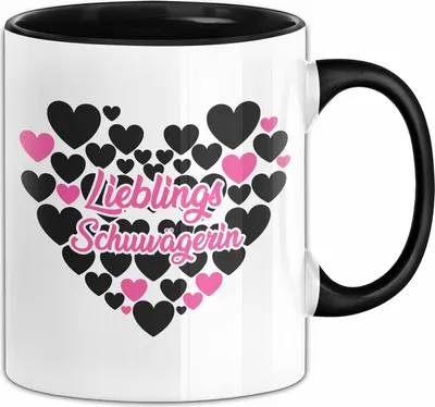Produktbild von Schwägerin Tasse Geschenk Lieblings-Schwägerin Geschenkidee Kaffee-Becher (Schwarz)
