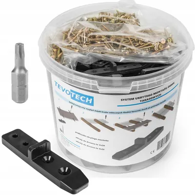 Produktbild von TEVOTECH System zur verdeckten Montage von Terrassendielen – 401 Teile