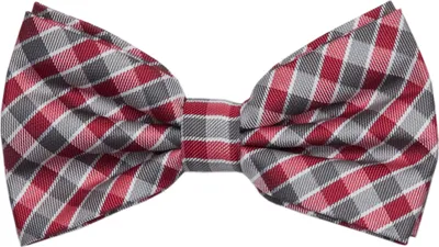 Produktbild von Fabio Farini - 1 Stück Herren Karomuster Fliegen - Männer Querbinder Vorgebunden Bowtie Rot/Grau/Weiß
