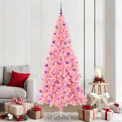 Zdjęcie produktu dla Maison Exclusive – choinka bożonarodzeniowa z 300 diodami LED i stojakiem, różowa, 210 cm, PVC