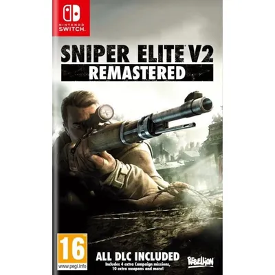 Zdjęcie produktu dla Rebellion Sniper Elite V2 Remastered, Nintendo Switch, Tryb multiplayer, od 17 lat, Nośnik fizyczny