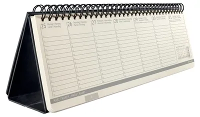 Immagine prodotto di sigel calendario da tavolo Conceptum 2024 formato orizzontale nero