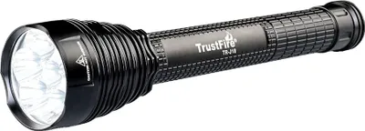 Image de Lampe de poche LED, Luminosité 8000 lumens, Design étanche, Lampe de poche seule, Noir