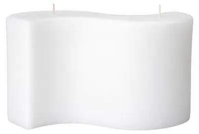 Produktbild von Formenkerze Welle Weiß 15 x 26 x 4,5 cm, KI-generiertes Bild