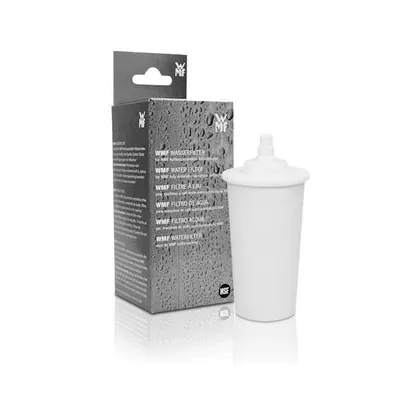 A product shot of a WMF water filter and its packaging, presented on a white background.