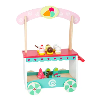 Produktbild von Small Foot Eiswagen 11065 mit 12 bunten Eissorten, Individuell zusammensteckbar