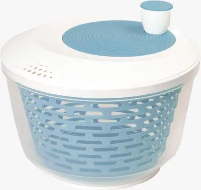 Produktbild von Famanu Salatschleuder mit ergonomischem Design - transparent/weiß/blau