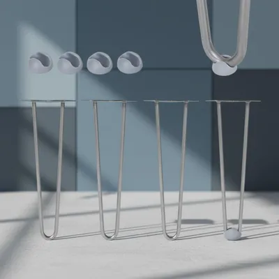 Produktbild von Tischbeine 4x Hairpin 10 cm Haarnadelbeine Stahl Gestell Möbelfüße Tischkufen