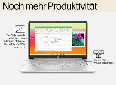 Produktbild von HP Notebook 15s-fq5657ng, Farbe:Silber