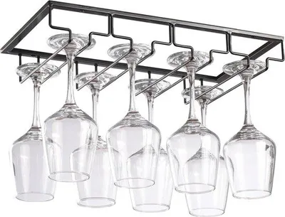 Immagine prodotto di Scaffale portabottiglie nero a 4 ripiani per cucina e bar