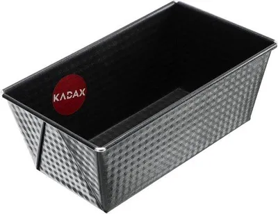 Productafbeelding van Rechthoekige bakvorm met antiaanbaklaag voor taarten en brood (20,5 x 12 cm, zwart)
