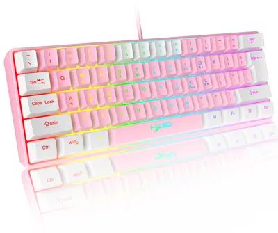 Obrázok produktu pre Káblová herná klávesnica RGB, 61 kláves, prenosná, mini, kompaktná