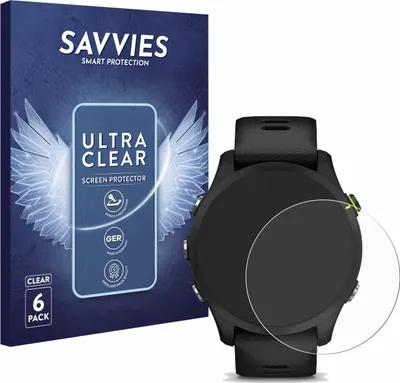 Produktbild von 6x Für Garmin Forerunner 255 / 255 Music Schutzfolie Savvies Displayschutz Display Schutz Folie Klar Transparent