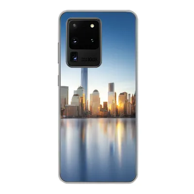 Produktbild von MuchoWow® Handyhülle Schutzhülle Hülle für Samsung Galaxy S20 Ultra New York - Skyline - Spiegelung Silikon Softcase Handy Hülle - Karteninhaber