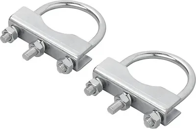 Image de Support en U rond 60/70mm pour pince à roue jockey - lot de 2 pièces