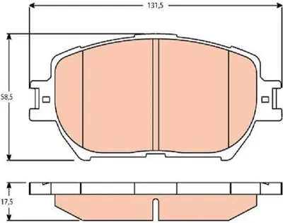 Produktbild von TRW Bremsbeläge Satz Vorne für TOYOTA Camry Limousine (V3) GDB3628